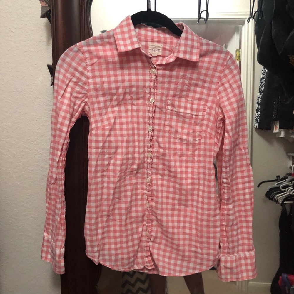 J. Crew Gingham button-up shirt in signature fit